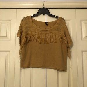 Fun Cropped Fringe Sweater